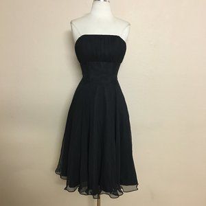 Mari Lee Strapless Flowy black dress vintage